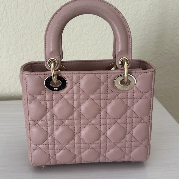 Small Lady Dior, Blush Cannage Lambskin - Picture 6 of 13